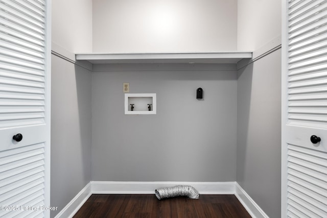 3627 E Locust Cir, Prospect, KY 40059 - washroom with washer hookup, hookup for an electric dryer, and dark wood-style flooring
