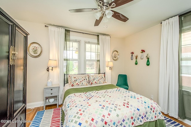 114 S Crestmoor Ave, Louisville, KY 40206 - bedroom with wood finished floors and ceiling fan