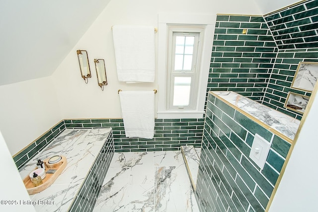 114 S Crestmoor Ave, Louisville, KY 40206 - full bath featuring marble finish flooring