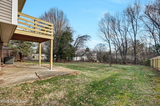 1123 Meadowridge Trl, Goshen, KY 40026 - fenced backyard with a patio and a wooden deck