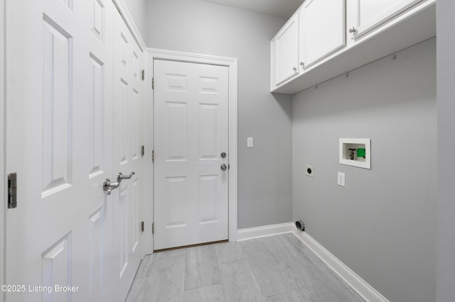 6205 Elizabeth Ct, Prospect, KY 40059 - washroom featuring electric dryer hookup, washer hookup, and cabinet space