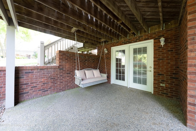 6205 Elizabeth Ct, Prospect, KY 40059 - view of patio featuring french doors