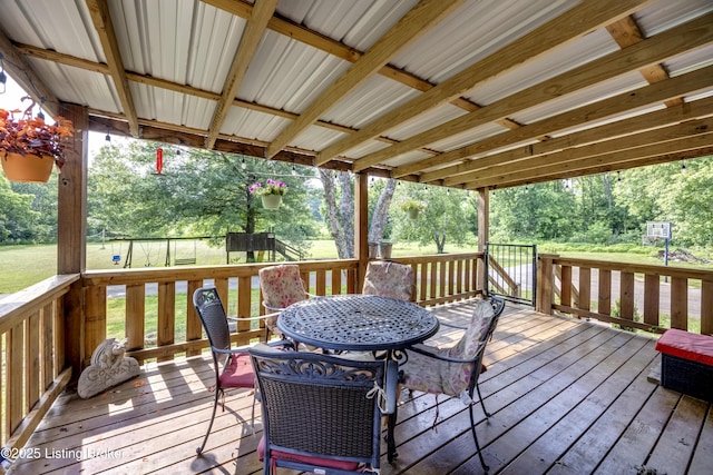 94 Buckhorn Ln, Leitchfield, KY 42754 - view of wooden deck