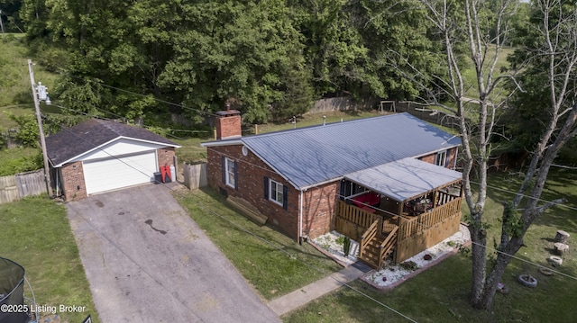94 Buckhorn Ln, Leitchfield, KY 42754 - aerial view of property and surrounding area