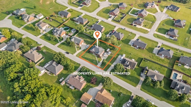 131 Benelli Dr, Bardstown, KY 40004 - aerial view of property and surrounding area featuring nearby suburban area and property parcel outlined