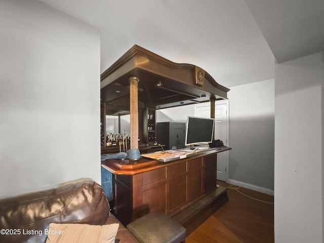 131 Benelli Dr, Bardstown, KY 40004 - office with dark wood-type flooring and baseboards