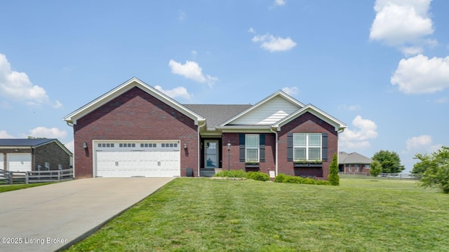57 Pilots Way, Taylorsville, KY 40071 - view of front of house featuring driveway, brick siding, and a garage