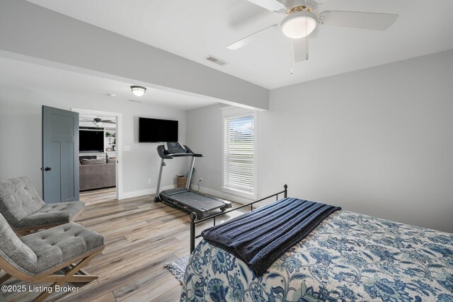 57 Pilots Way, Taylorsville, KY 40071 - bedroom featuring light wood-style floors and a ceiling fan