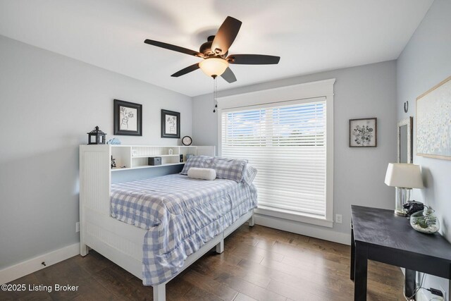 57 Pilots Way, Taylorsville, KY 40071 - bedroom with wood finished floors and ceiling fan
