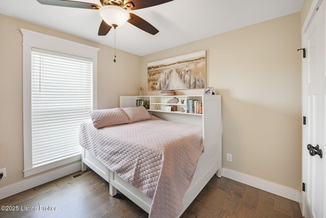 57 Pilots Way, Taylorsville, KY 40071 - bedroom with wood finished floors and ceiling fan