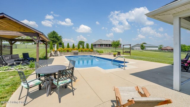 57 Pilots Way, Taylorsville, KY 40071 - view of swimming pool with a patio area and a gazebo