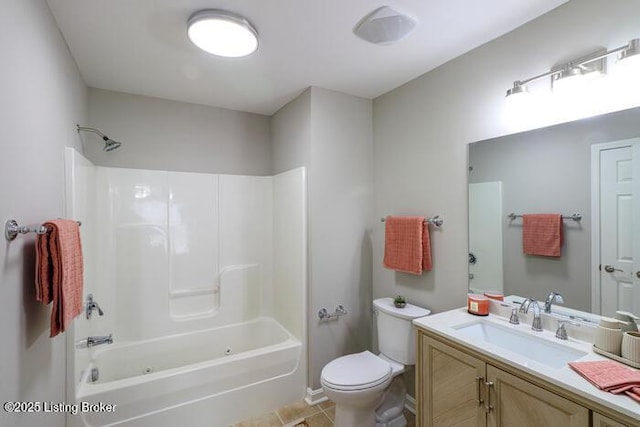 9003 Falcon Crest Ct Unit 104, Louisville, KY 40219 - full bathroom with vanity, shower / bathtub combination, and tile patterned flooring