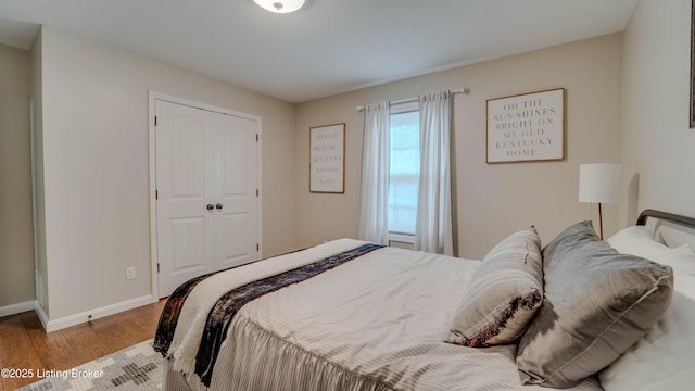 116 N Howard St, Bardstown, KY 40004 - bedroom featuring wood finished floors and a closet