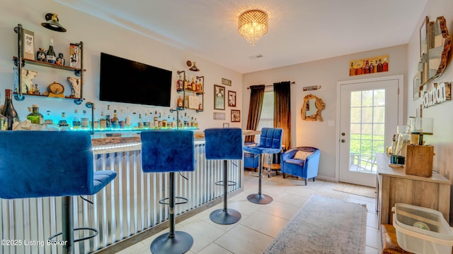 116 N Howard St, Bardstown, KY 40004 - indoor wet bar featuring tile patterned floors