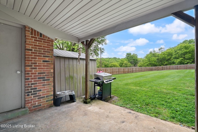 161 Sulphur Rd, New Castle, KY 40050 - fenced backyard with a grill and a patio