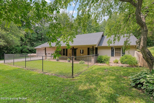 606 Lone Oak Rd, Clarkson, KY 42726 - ranch-style home with a garage and concrete driveway