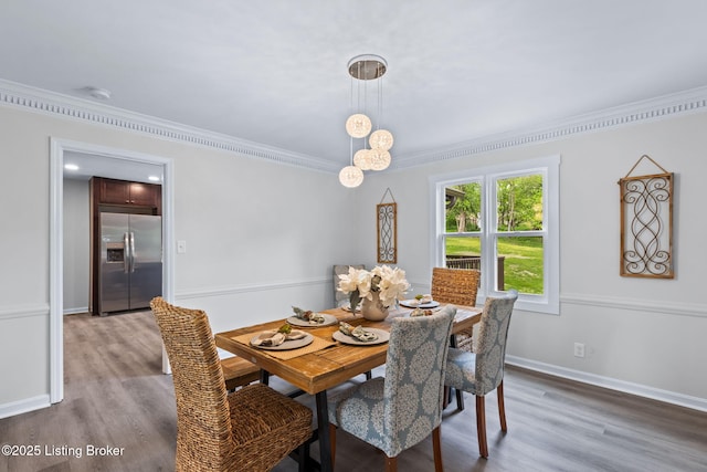 5515 Hempstead Rd, Louisville, KY 40207 - dining space featuring ornamental molding and wood finished floors
