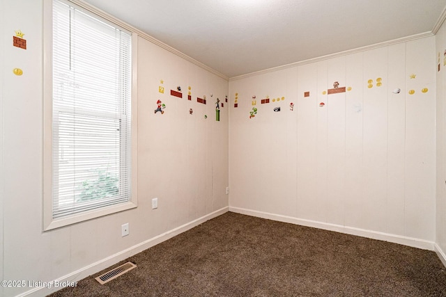 2113 Willow St, New Albany, IN 47150 - spare room with carpet flooring and crown molding