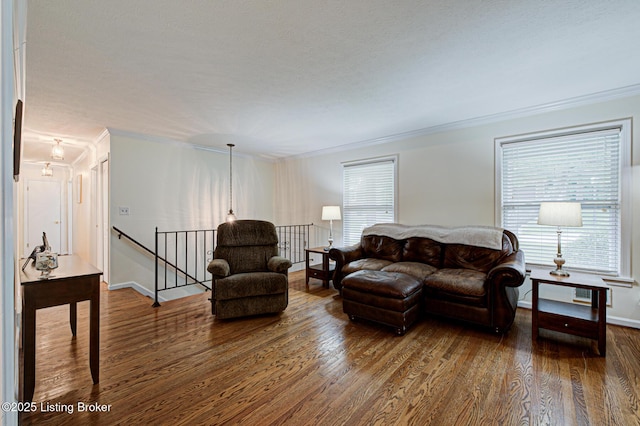 7401 Switch Bark Rd, Louisville, KY 40228 - living room featuring crown molding and wood finished floors