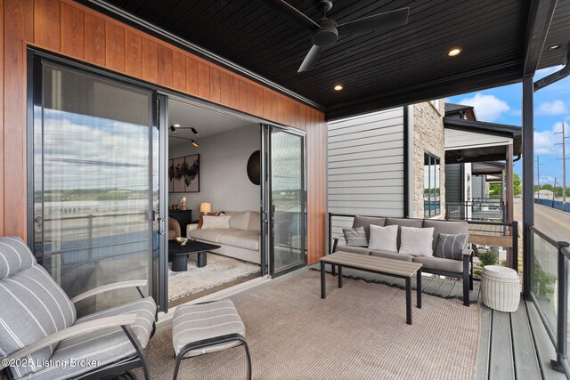 104 Howard Ln, Jeffersonville, IN 47130 - sunroom with a ceiling fan