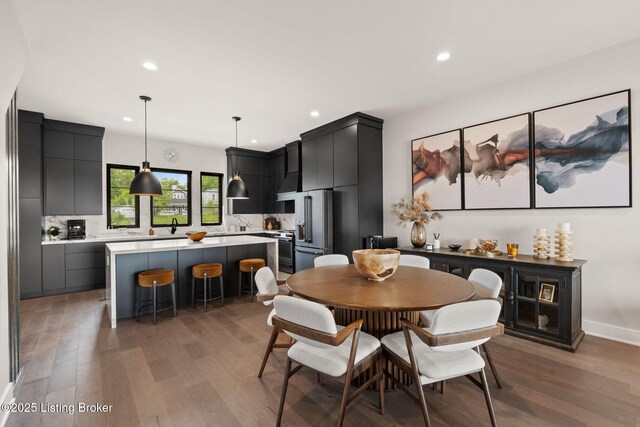 104 Howard Ln, Jeffersonville, IN 47130 - dining area featuring light wood-style flooring and recessed lighting