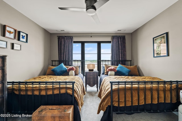104 Howard Ln, Jeffersonville, IN 47130 - carpeted bedroom featuring a ceiling fan