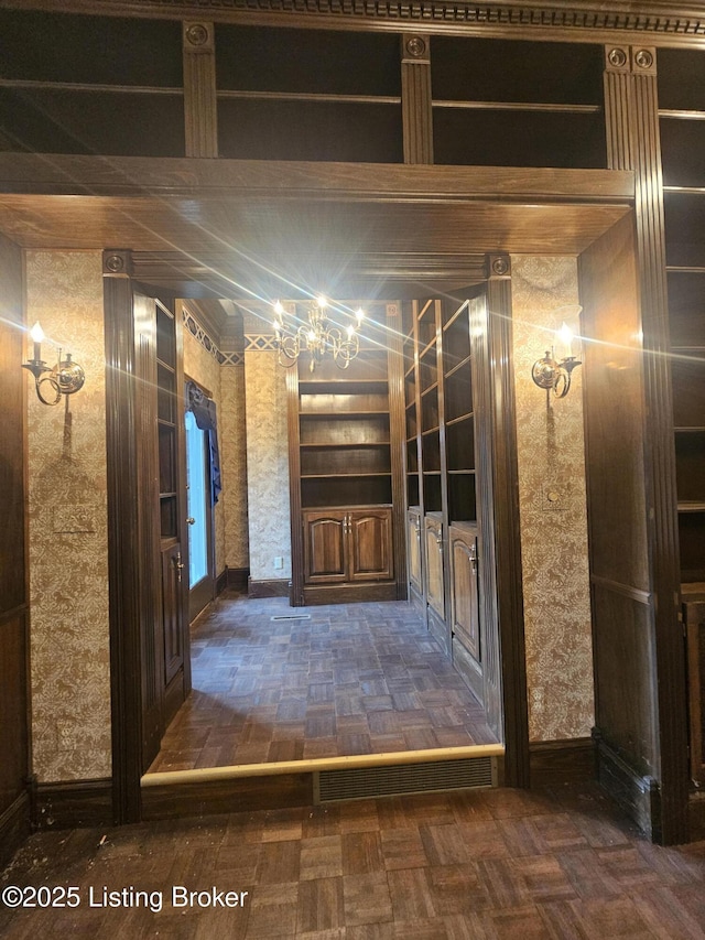 3501 Trinidad Ct, Lexington, KY 40509 - hall with a chandelier and baseboards