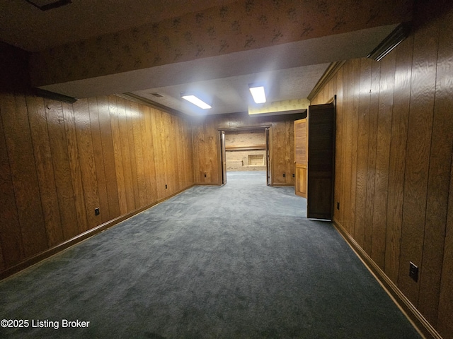 3501 Trinidad Ct, Lexington, KY 40509 - finished basement featuring dark carpet and wooden walls