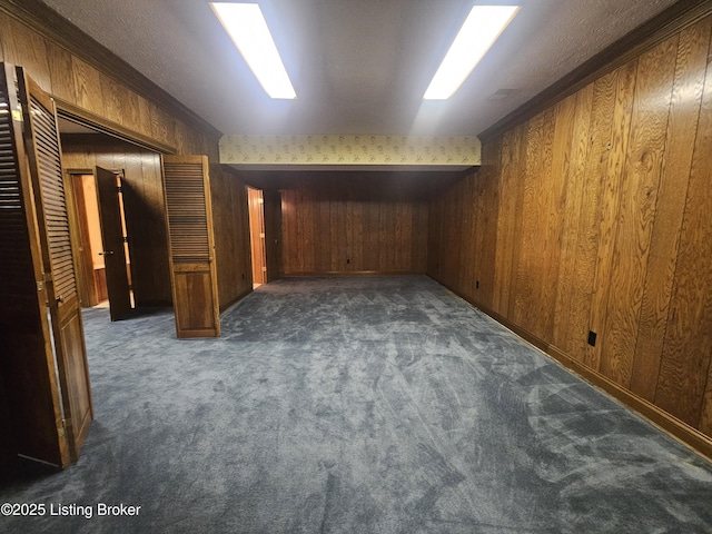 3501 Trinidad Ct, Lexington, KY 40509 - finished basement with dark carpet and wooden walls