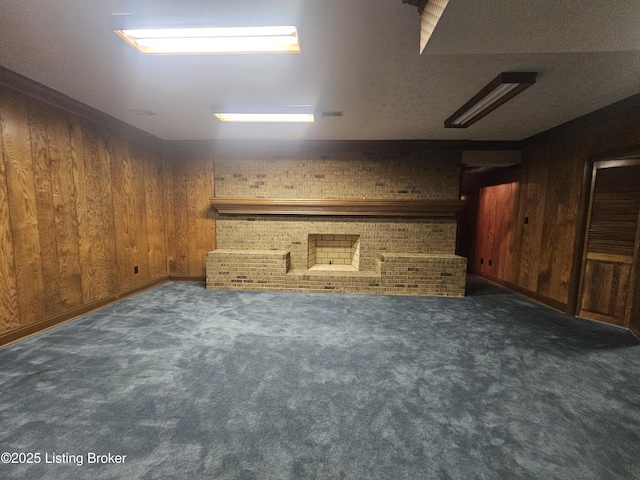 3501 Trinidad Ct, Lexington, KY 40509 - unfurnished living room featuring carpet and wooden walls
