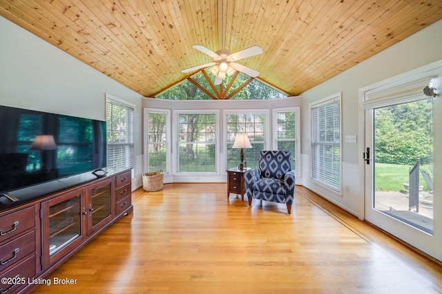 8415 Hurstbourne Woods Pl, Louisville, KY 40299 - sunroom with lofted ceiling, wood ceiling, wood finished floors, plenty of natural light, and french doors
