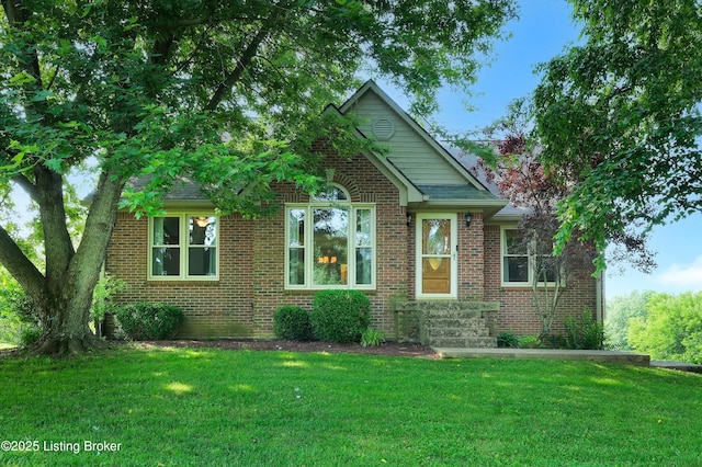79 Meadow Lake Dr, Taylorsville, KY 40071 - view of front of property with brick siding and a front lawn