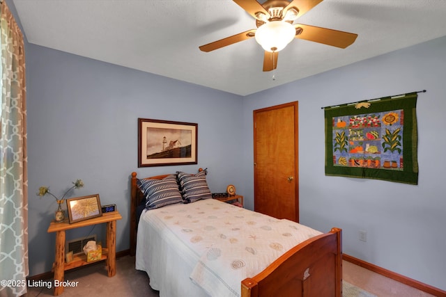 79 Meadow Lake Dr, Taylorsville, KY 40071 - carpeted bedroom with baseboards and a ceiling fan