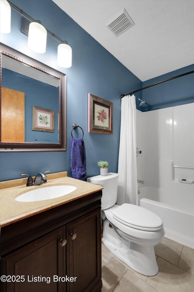 79 Meadow Lake Dr, Taylorsville, KY 40071 - full bathroom with vanity, tile patterned flooring, and shower / bathtub combination with curtain