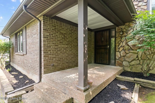 2312 Blevins Gap Rd, Louisville, KY 40272 - property entrance featuring brick siding