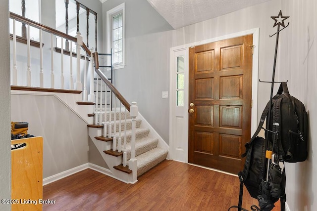 2312 Blevins Gap Rd, Louisville, KY 40272 - entrance foyer with stairway and wood finished floors
