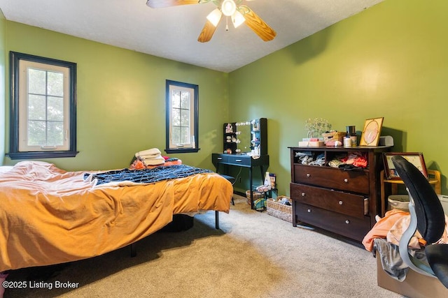 2312 Blevins Gap Rd, Louisville, KY 40272 - bedroom with carpet and a ceiling fan