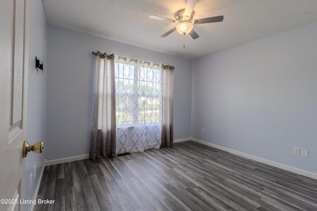 95 Sunny Meadows Dr, Vine Grove, KY 40175 - unfurnished room featuring dark wood-style flooring and ceiling fan