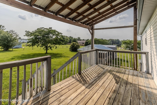 95 Sunny Meadows Dr, Vine Grove, KY 40175 - wooden terrace featuring a yard