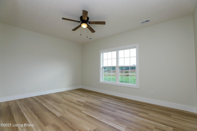 838 Otter Creek Rd, Vine Grove, KY 40175 - unfurnished room with light wood-style floors and ceiling fan