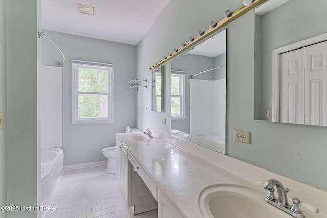 6301 Innisbrook Dr, Prospect, KY 40059 - full bath with double vanity and tile patterned flooring