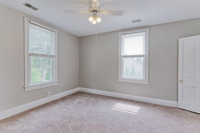 6301 Innisbrook Dr, Prospect, KY 40059 - carpeted empty room featuring plenty of natural light, a ceiling fan, and a textured ceiling