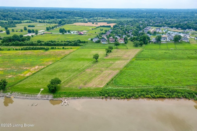 6301 Innisbrook Dr, Prospect, KY 40059 - aerial view of sparsely populated area featuring a large body of water and rows of crops