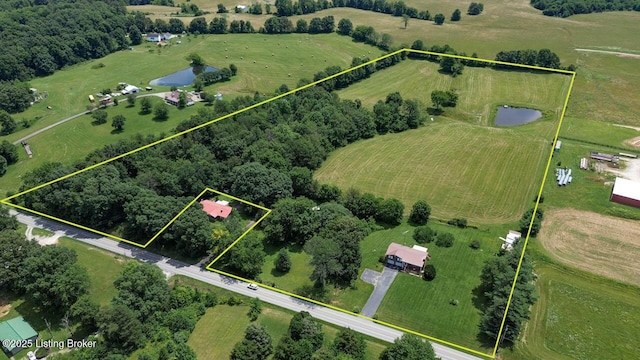 2149 Shrewsbury Rd, Leitchfield, KY 42754 - aerial view of sparsely populated area featuring property parcel outlined