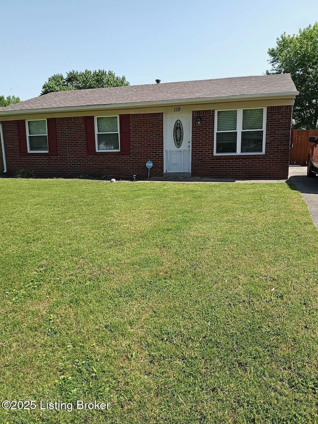 119 E Blue Jay Rd, Louisville, KY 40229 - single story home featuring brick siding and a front lawn