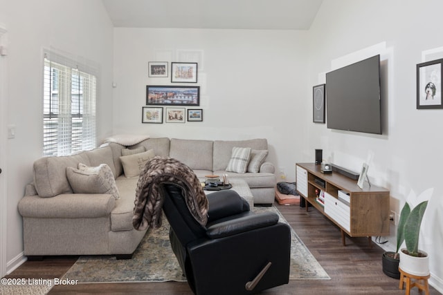 835 Forrest St, Louisville, KY 40217 - living room with dark wood-style flooring