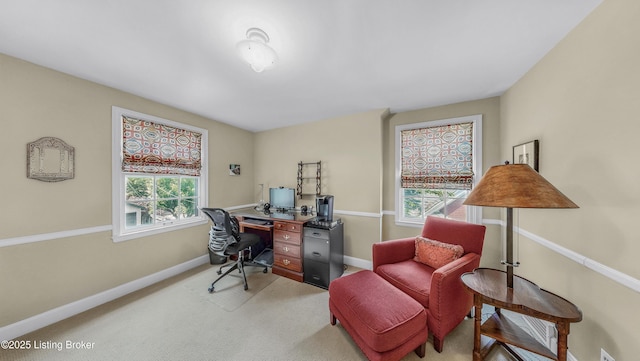 3615 Hycliffe Ave, Louisville, KY 40207 - office area featuring carpet floors and baseboards