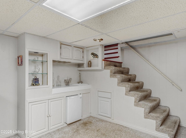 3615 Hycliffe Ave, Louisville, KY 40207 - stairway with a paneled ceiling and carpet floors