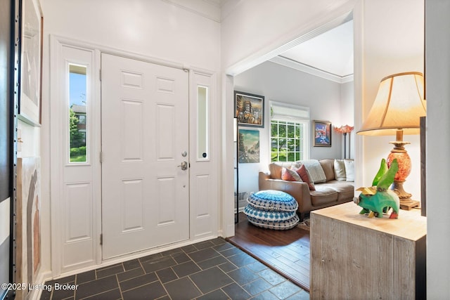 7104 Fox Harbor Rd, Prospect, KY 40059 - entryway featuring crown molding