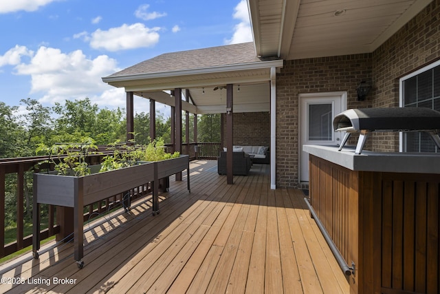 6103 Winkler Rd, Crestwood, KY 40014 - wooden terrace featuring outdoor lounge area